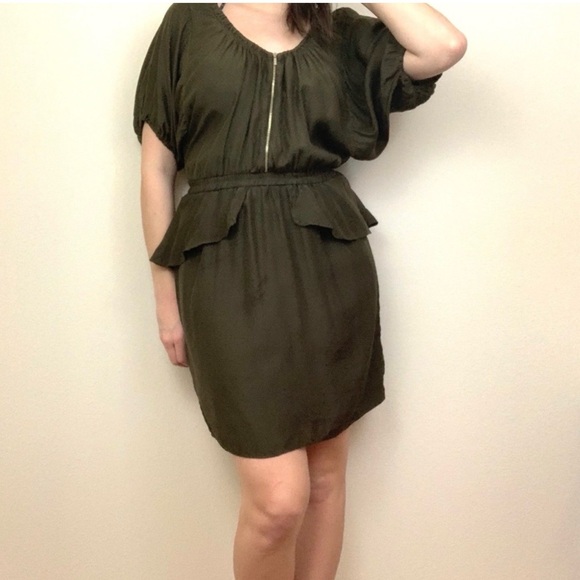 Rebecca Taylor Dresses & Skirts - Rebecca Taylor Olive Green Silk Dress